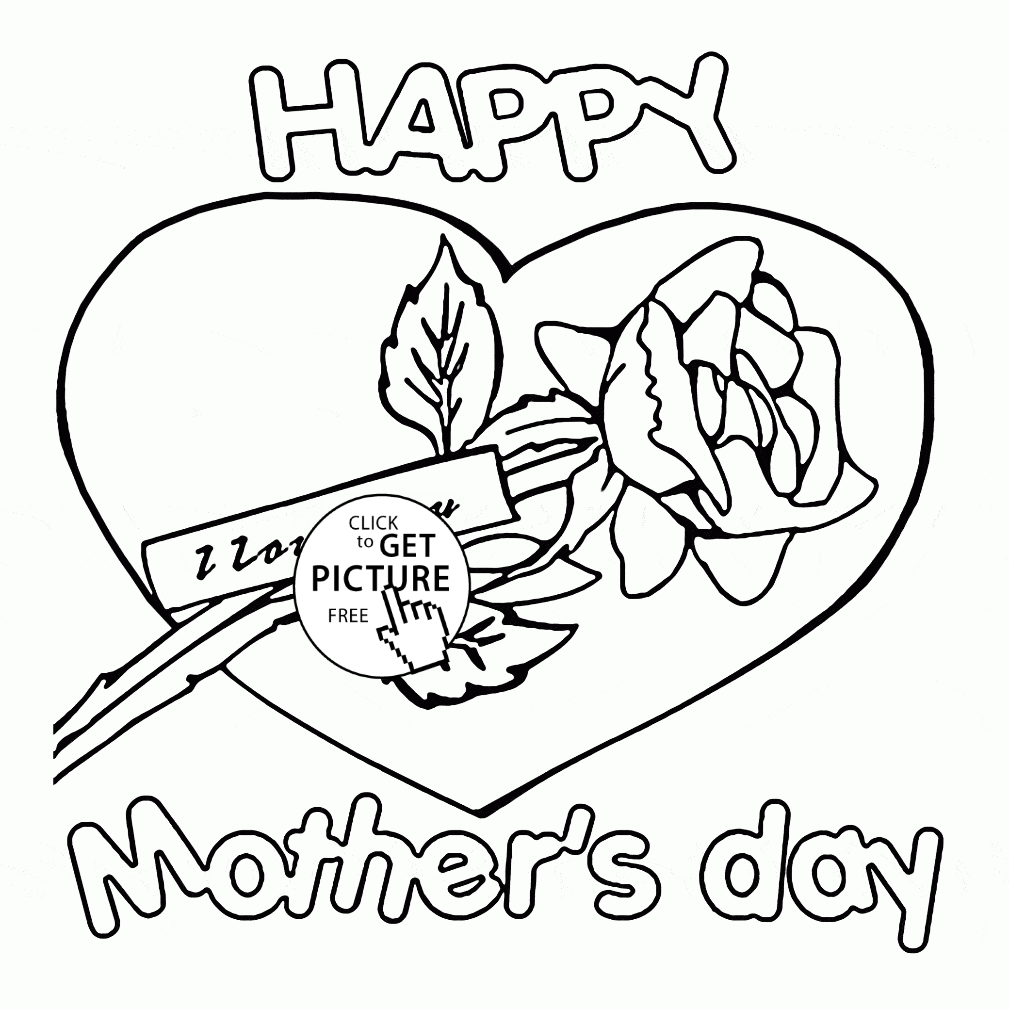 I Love You Mom Coloring Pages Free download on ClipArtMag