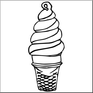 ice cream cone black and white free download on clipartmag clip art mag