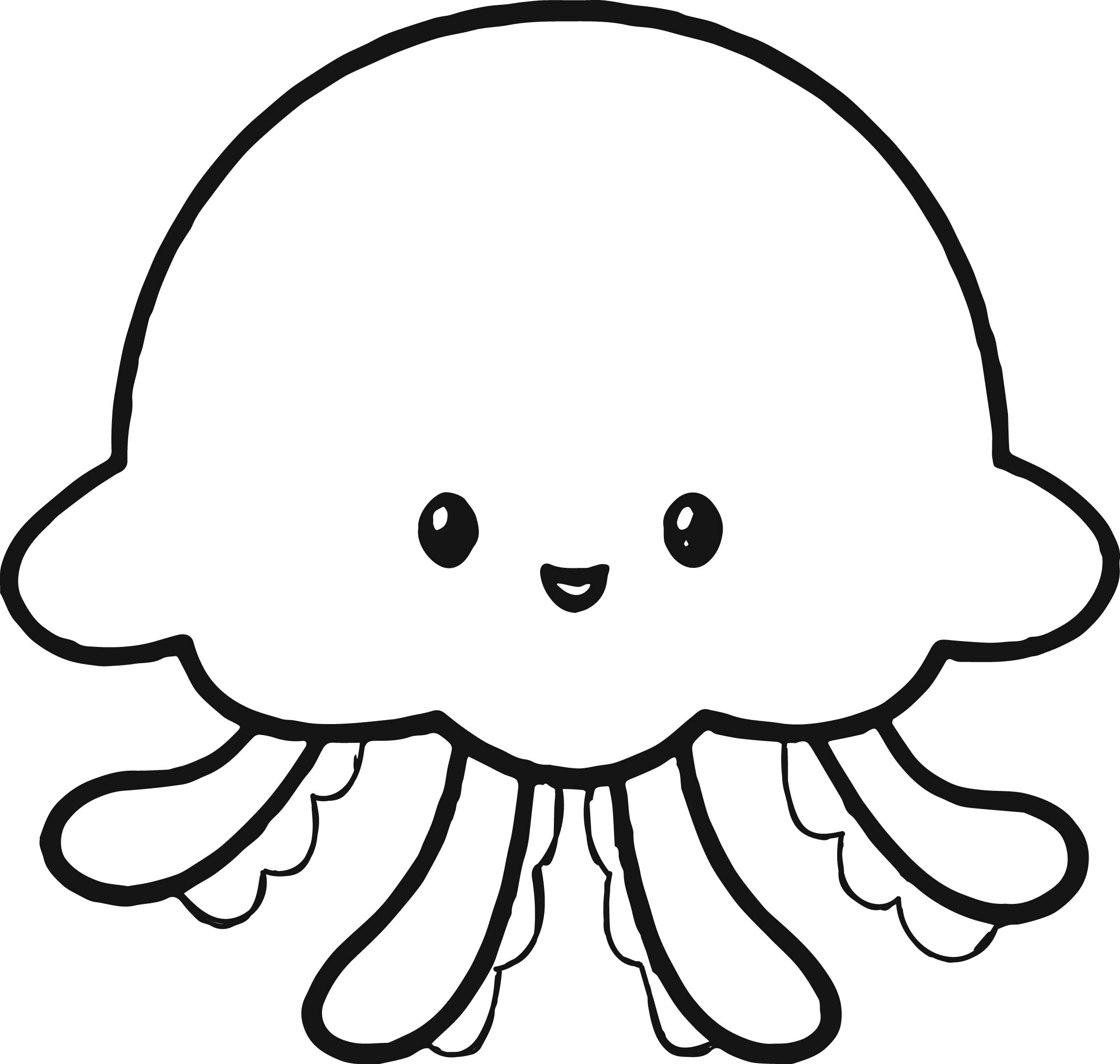 Jellyfish Clipart Black And White Free download on ClipArtMag