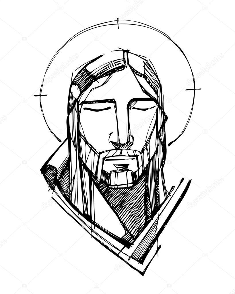 Jesus Line Art Free download on ClipArtMag