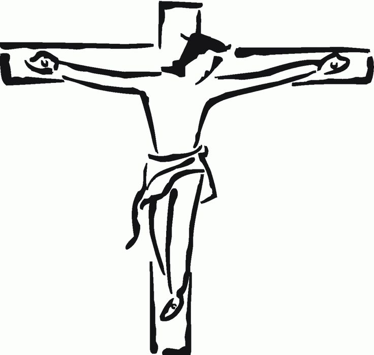 Jesus On Cross Black And White Free download on ClipArtMag