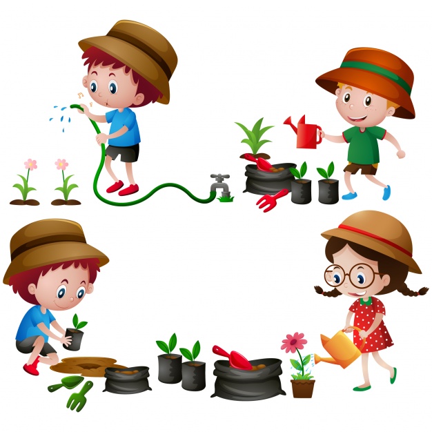 Kids Gardening Clipart Free download on ClipArtMag