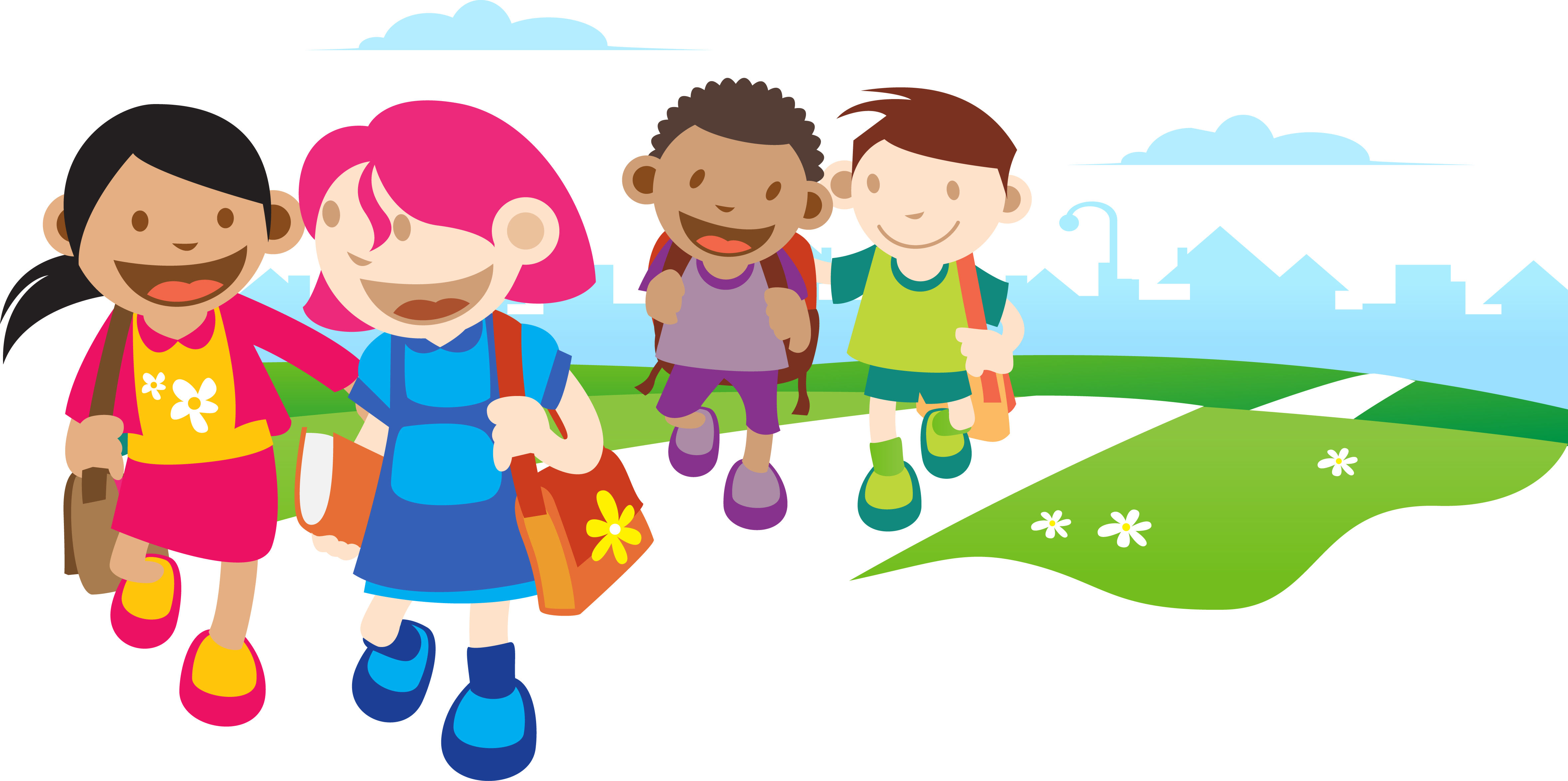 Kids Going To School Clipart | Free download on ClipArtMag