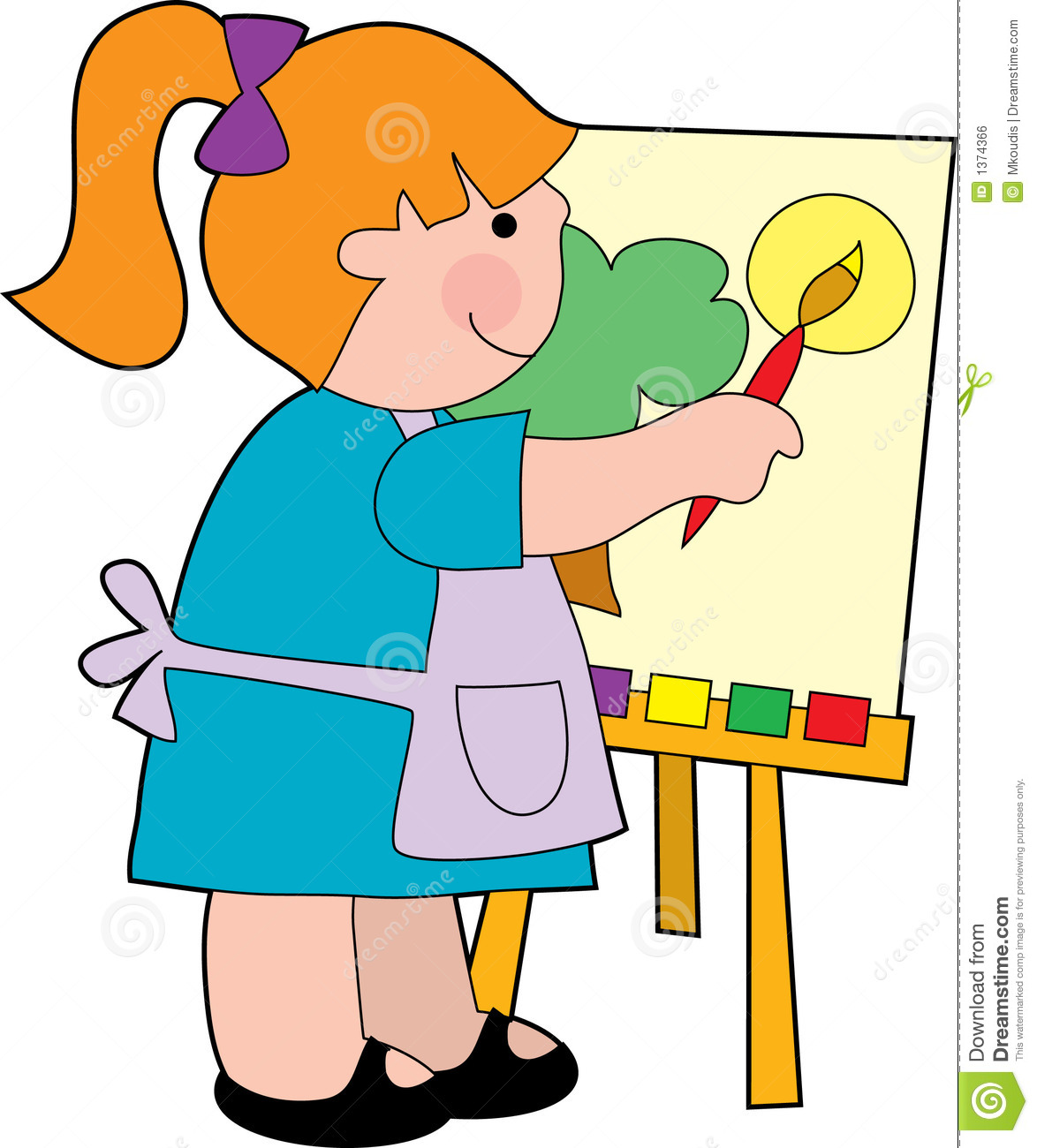 kids painting clipart