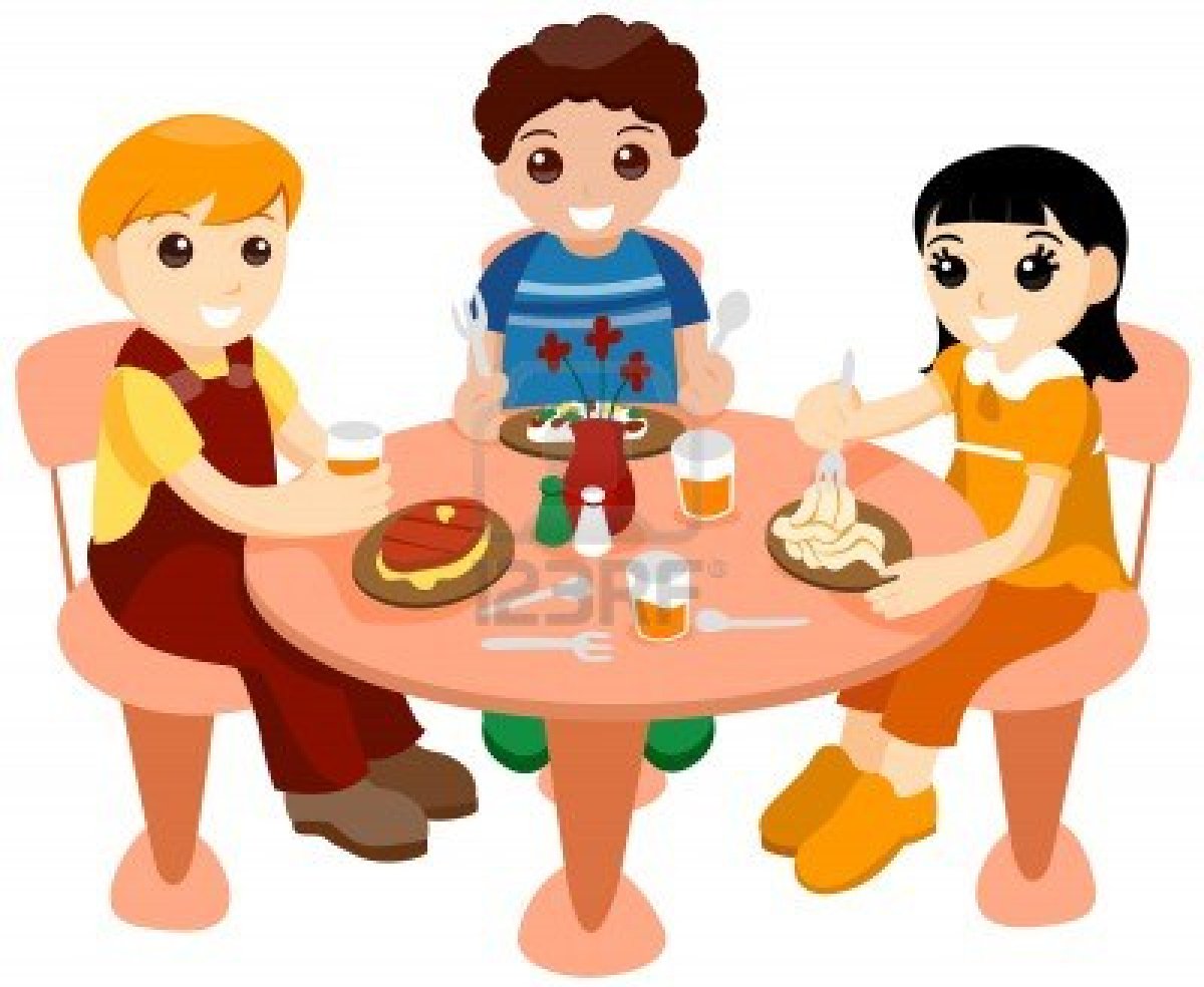 1200x984 kids eating breakfast at school clipart