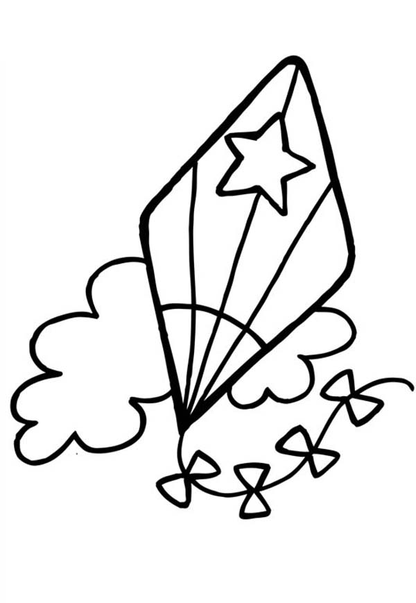 Printable Kite Coloring Page