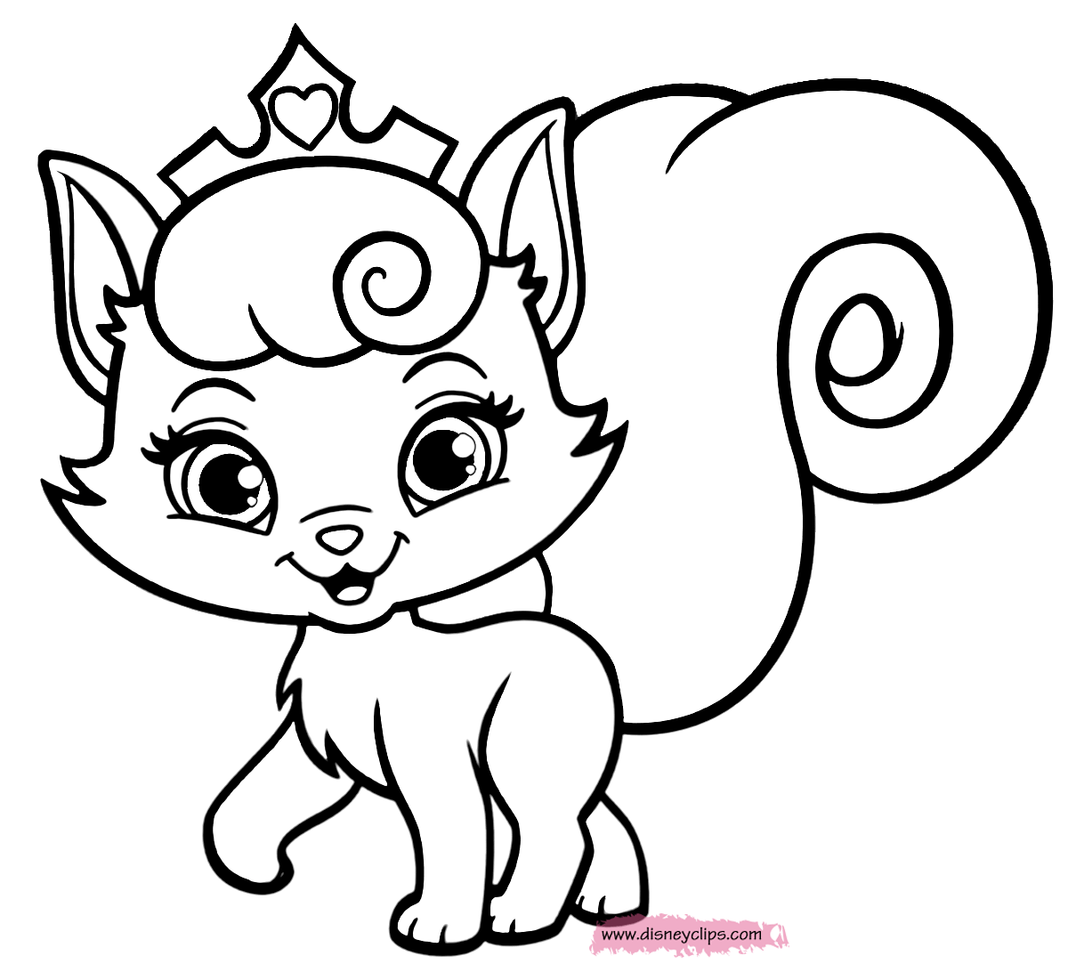 Kitten Coloring Pages Free download on ClipArtMag