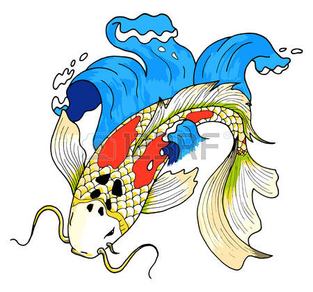 Koi Fish Coloring Page Clipart | Free download on ClipArtMag