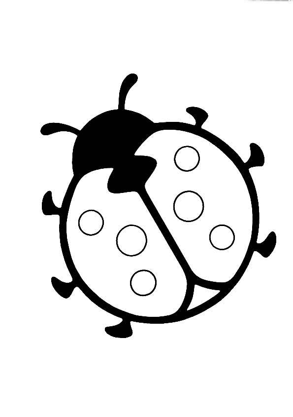 ladybug black and white clipart