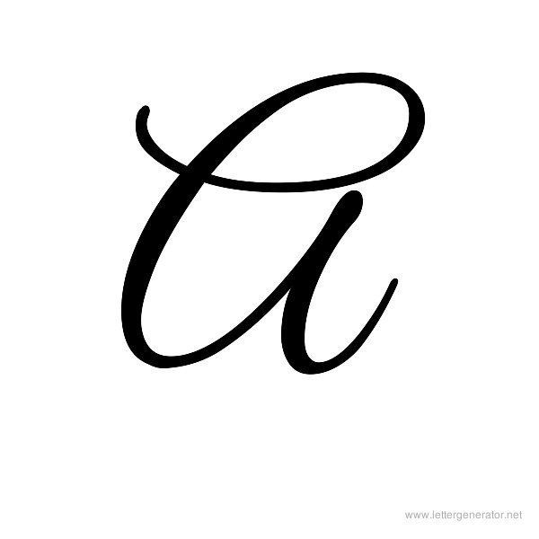 Letter A In Cursive Free download on ClipArtMag