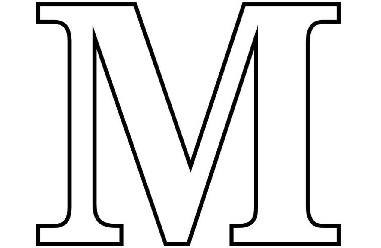 Letter M Outline Free Download On ClipArtMag