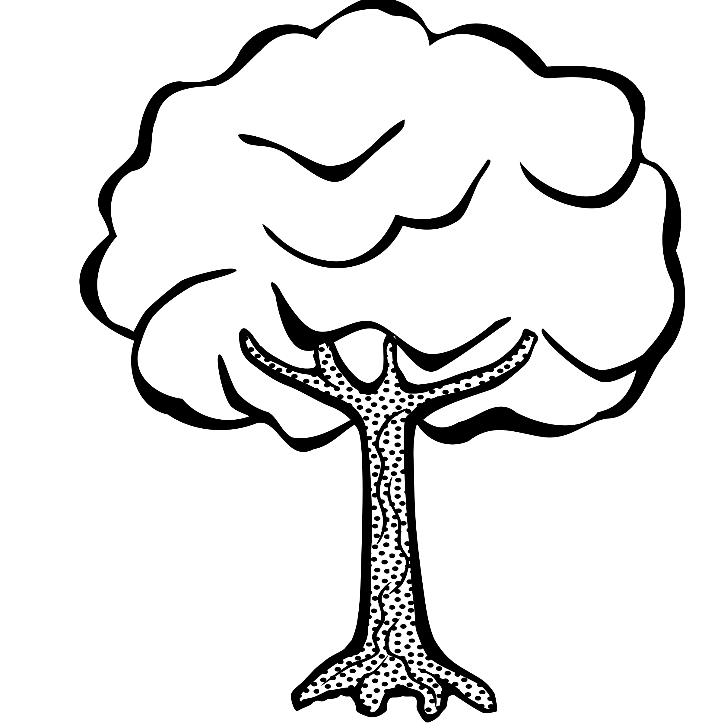 Baum Schwarz Weiß Clipart