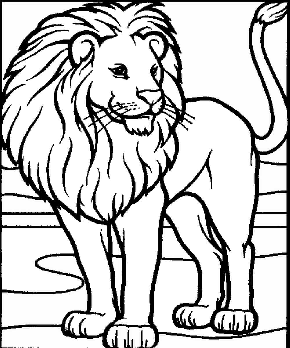 Lion Coloring Pages Free download on ClipArtMag