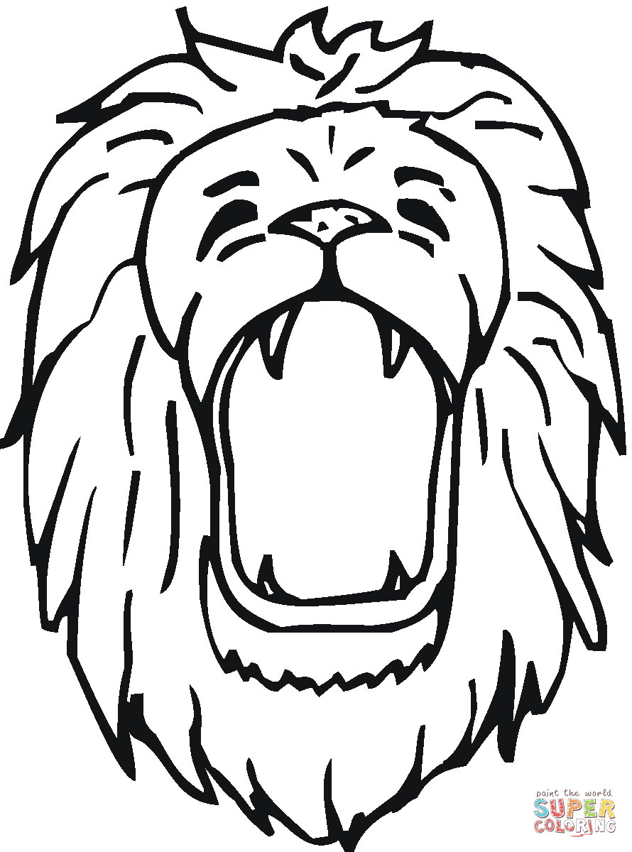 lion roaring drawing  free download on clipartmag