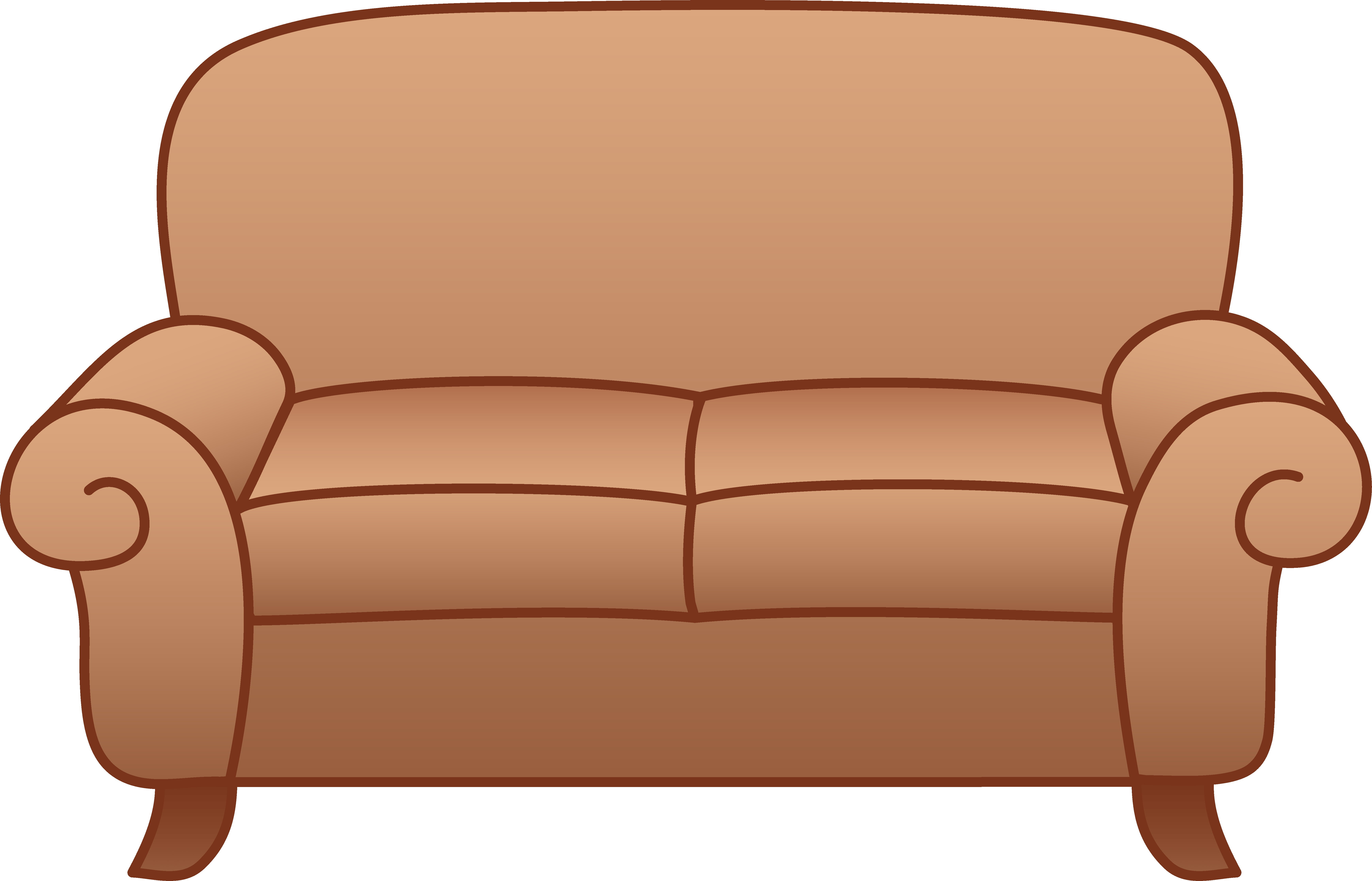 cartoon living room with couch