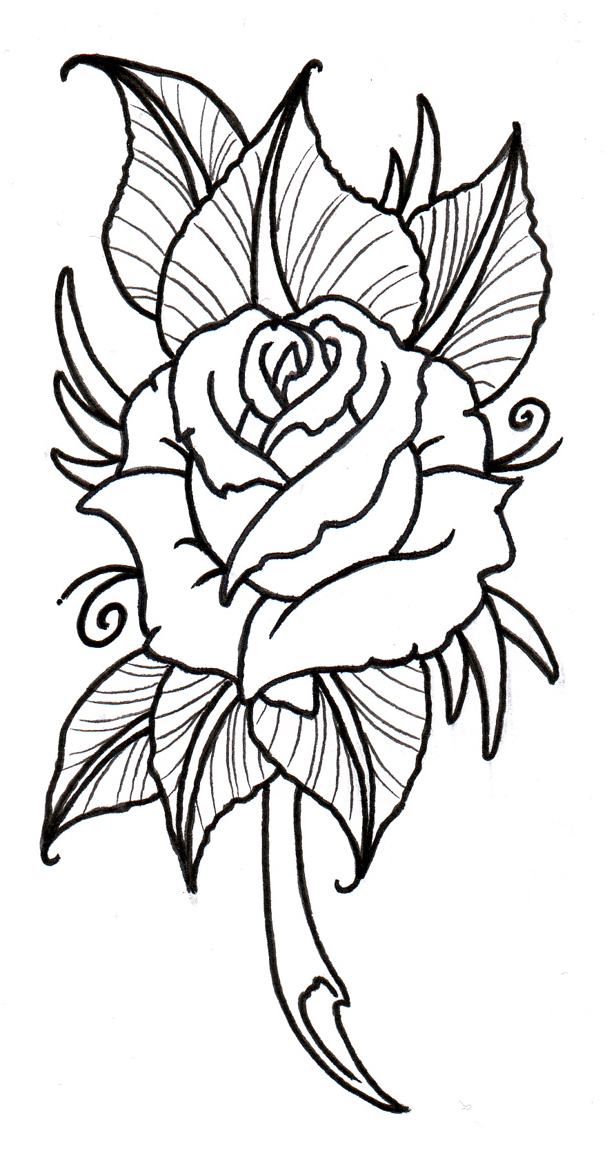 Long Stem Rose Tattoos Clipart | Free download on ClipArtMag