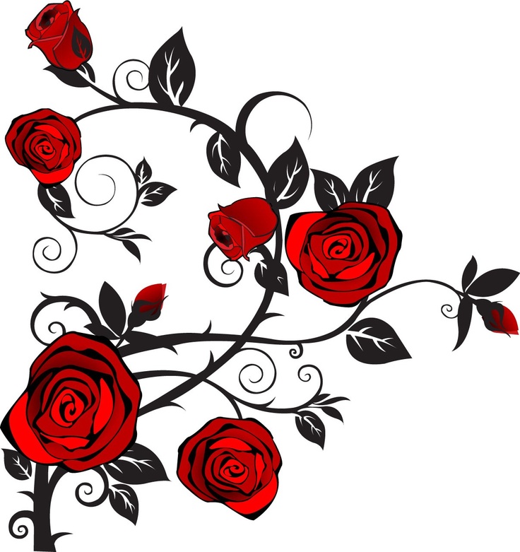 Long Stem Rose Tattoos Clipart Free download on ClipArtMag