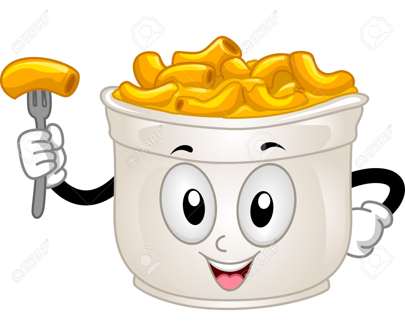 Macaroni And Cheese Cartoon - Pasta Clip Art - Cartoon Bowl Of Mac And