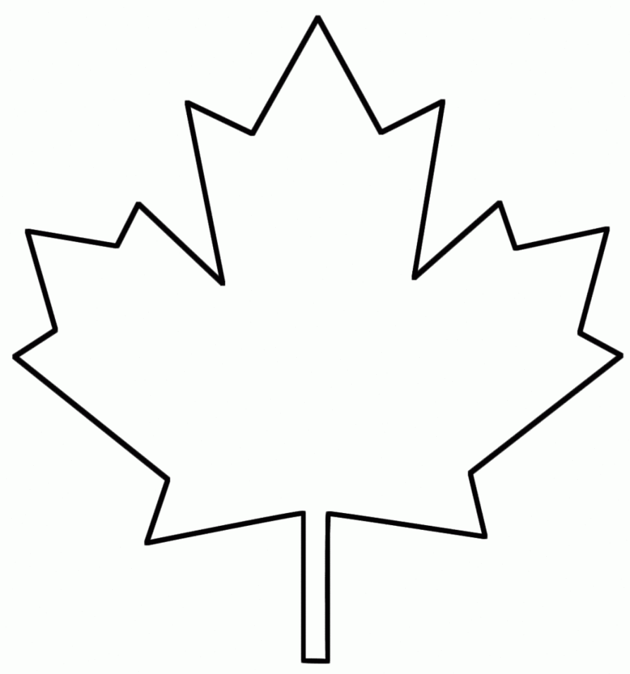 maple leaf clipart black and white