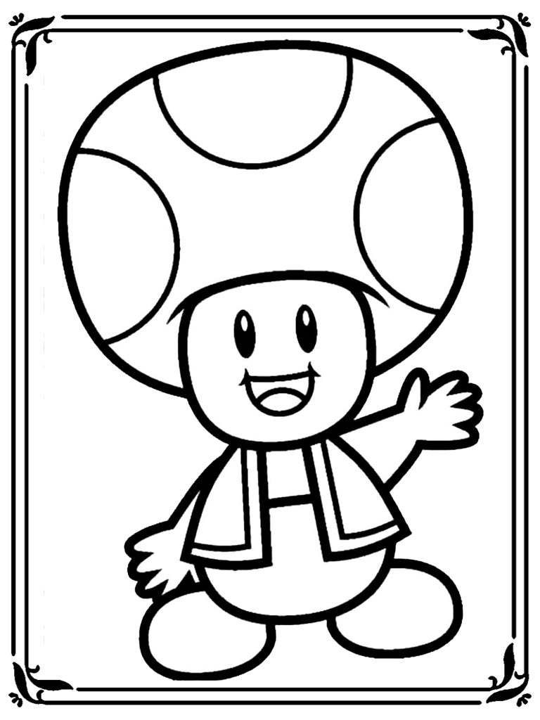 768x1024 Mario Mushroom Coloring Pages