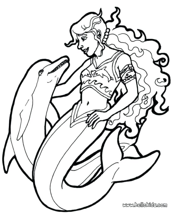Mermaid Coloring Pages Free download on ClipArtMag