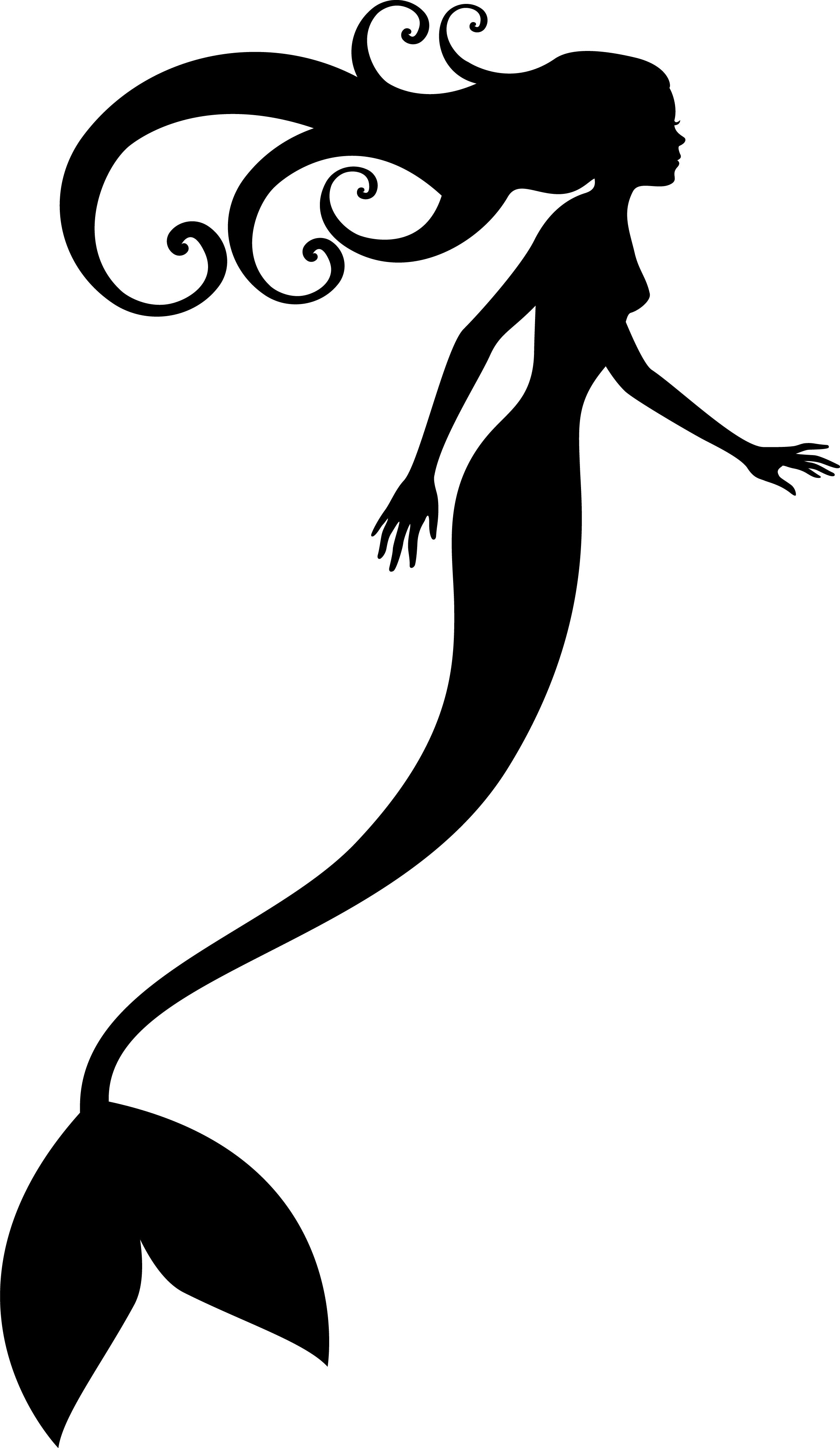 Mermaid Silhouette Clipart Free Download On Clipartmag