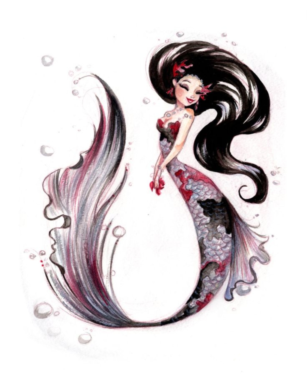 Mermaid Tail Drawing | Free download on ClipArtMag