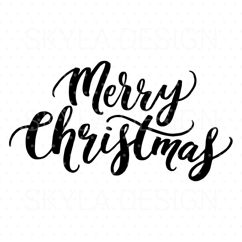 Merry Christmas Clipart Black And White Free download on