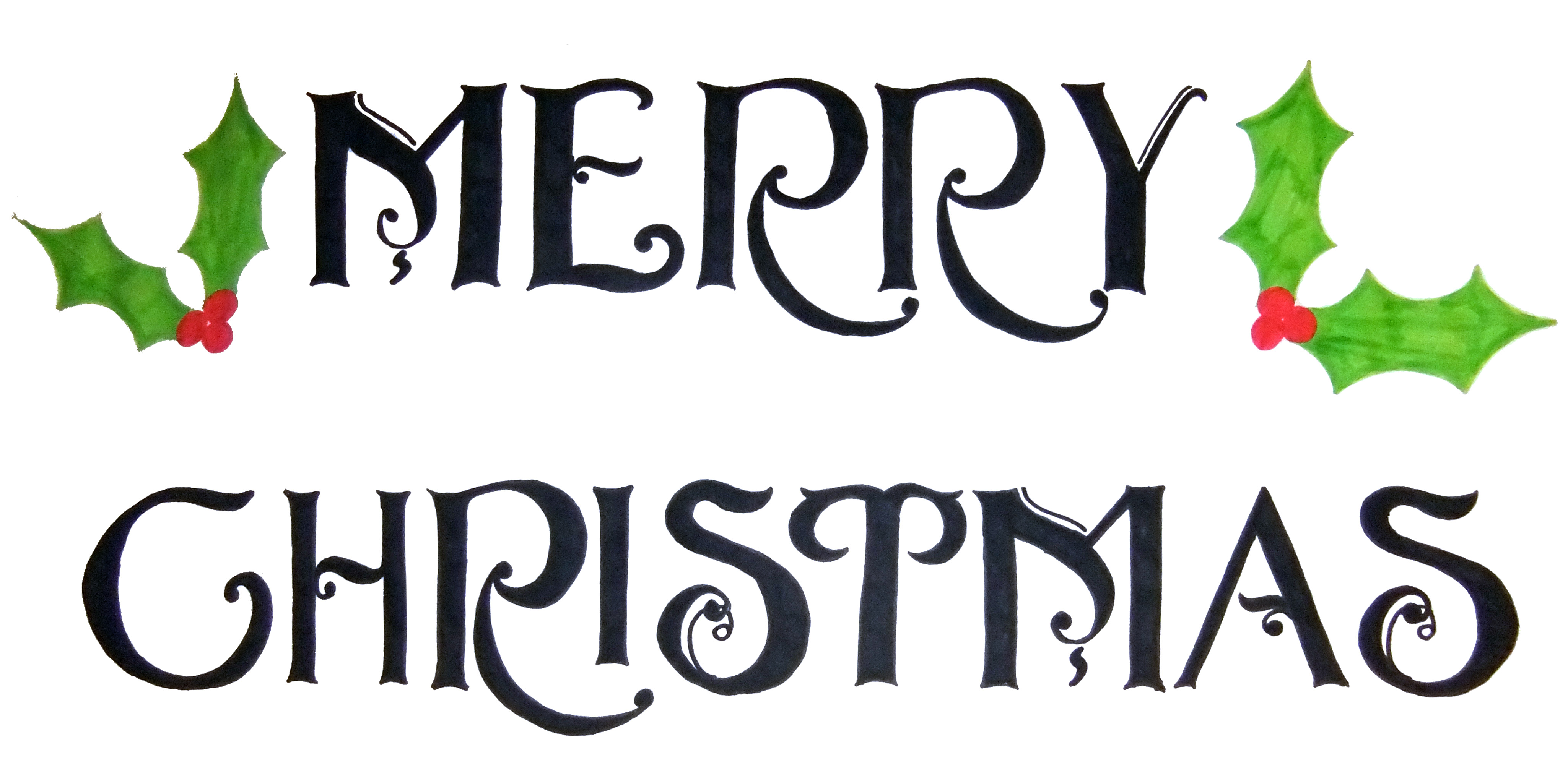 Merry Christmas Clipart Black And White Free Download On ClipArtMag