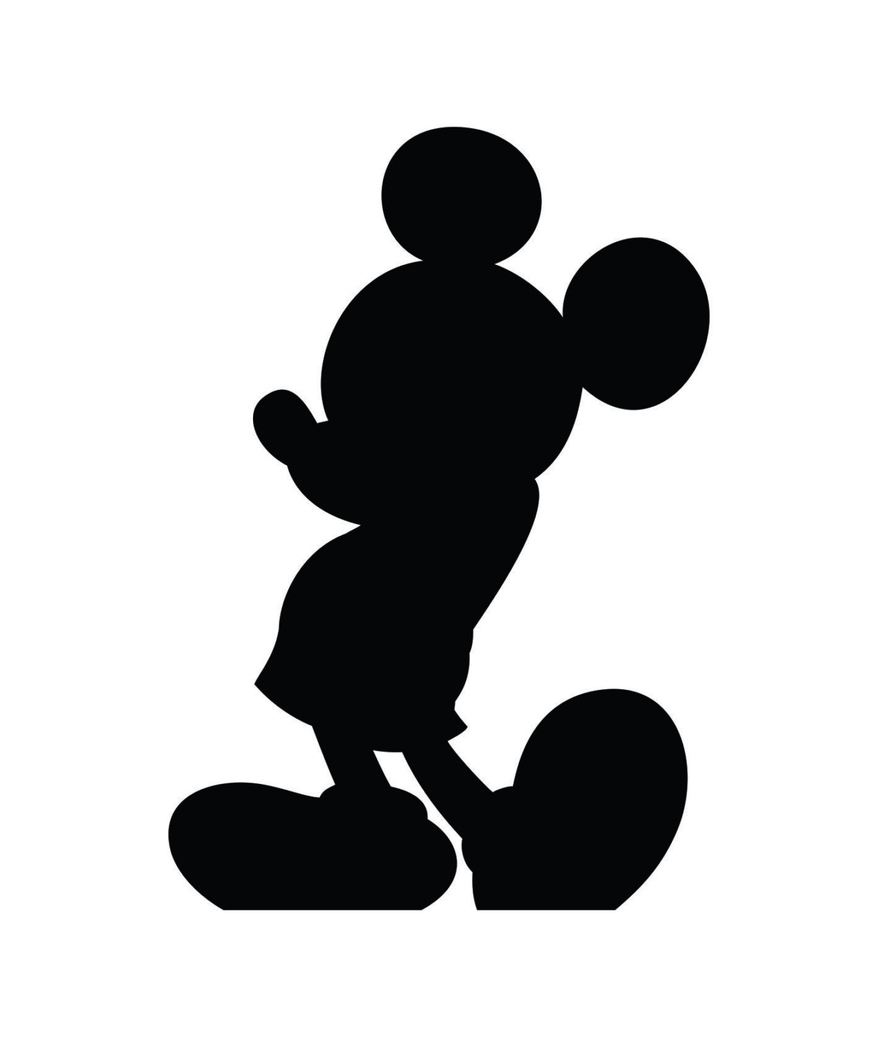 Mickey Mouse Head Silhouette Clipart Free download on ClipArtMag