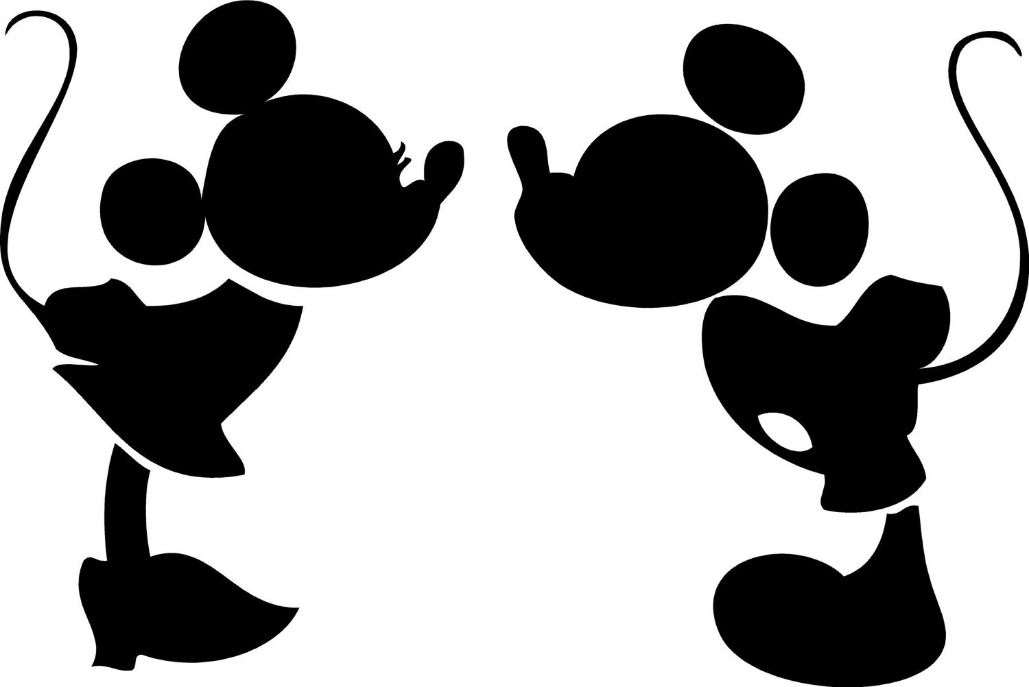 Mickey Mouse Head Silhouette Clipart Free Download On Clipartmag