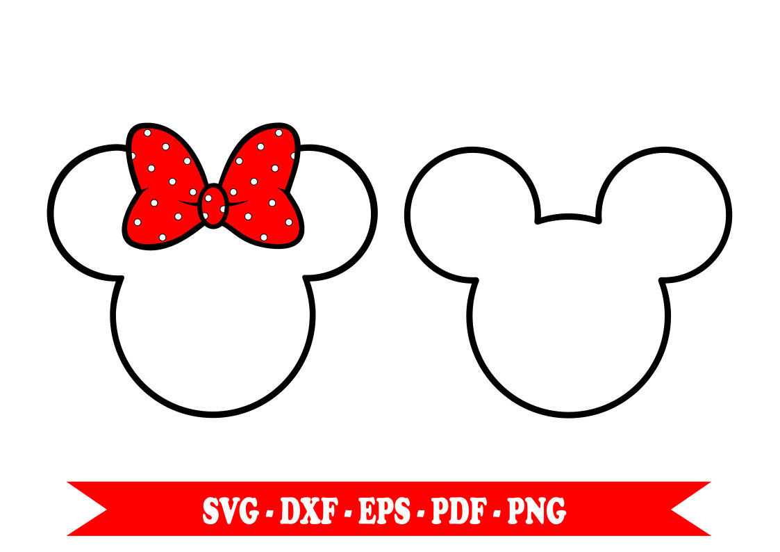Minnie Mouse Bow Outline | Free download on ClipArtMag