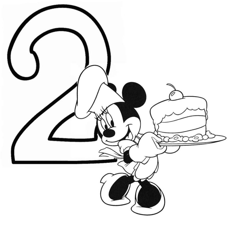 Free Printable Minnie Mouse Birthday Coloring Pages