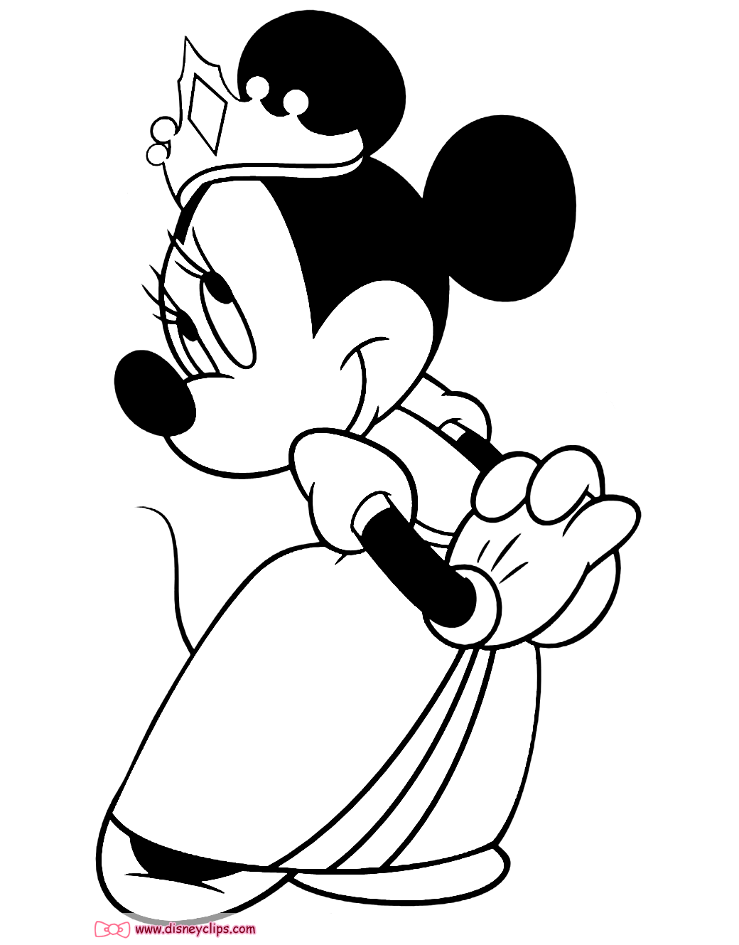 minnie mouse coloring pages  free download on clipartmag