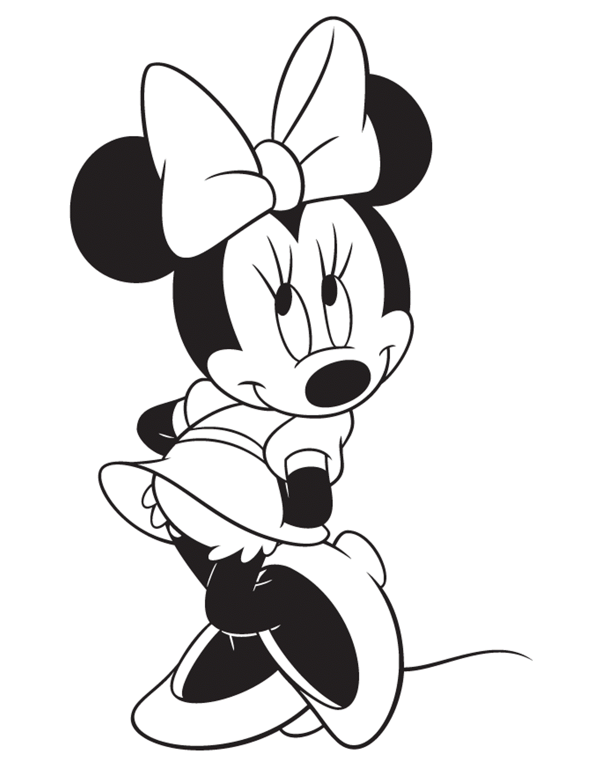 Minnie Mouse Outline Free download on ClipArtMag