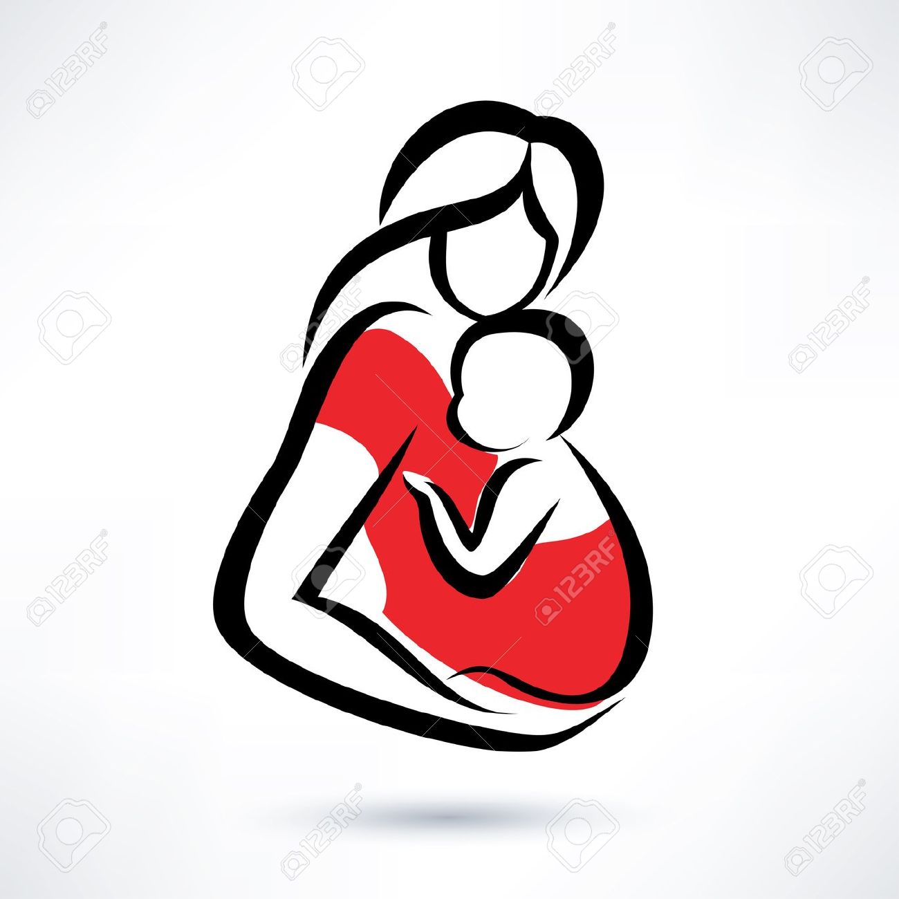 Mom Holding Baby Clipart | Free download on ClipArtMag