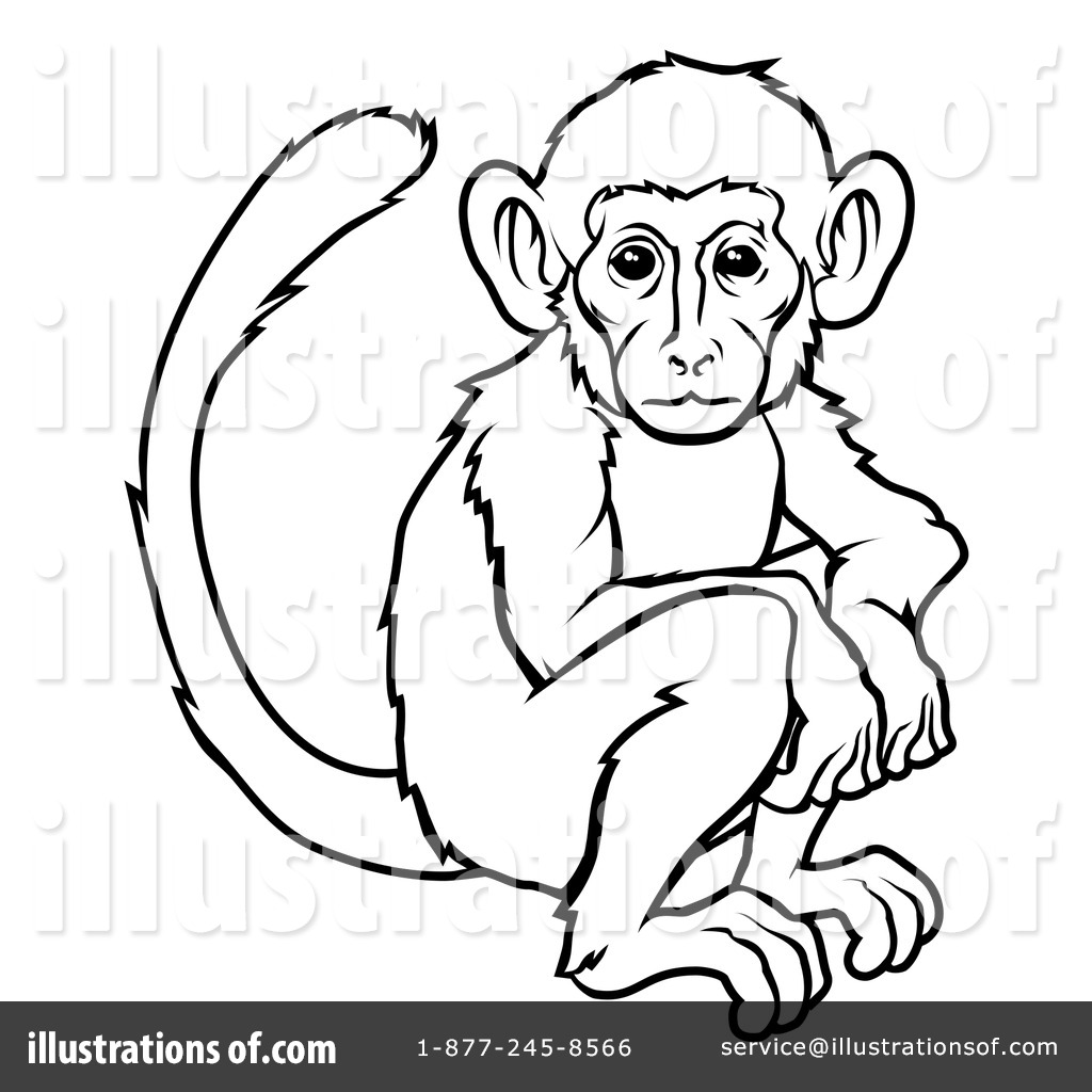 Monkey Black And White Clipart Free Download On Clipartmag