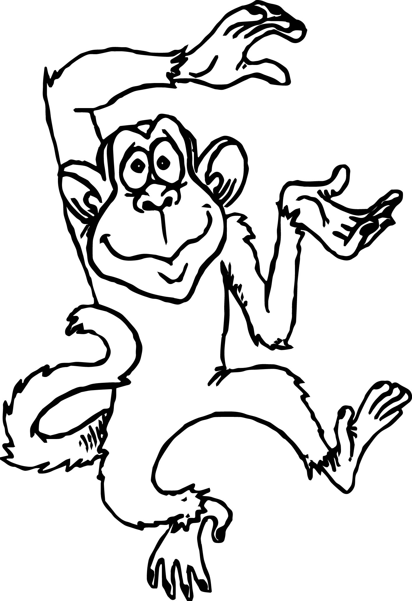Monkey Coloring Pages Free Download On ClipArtMag