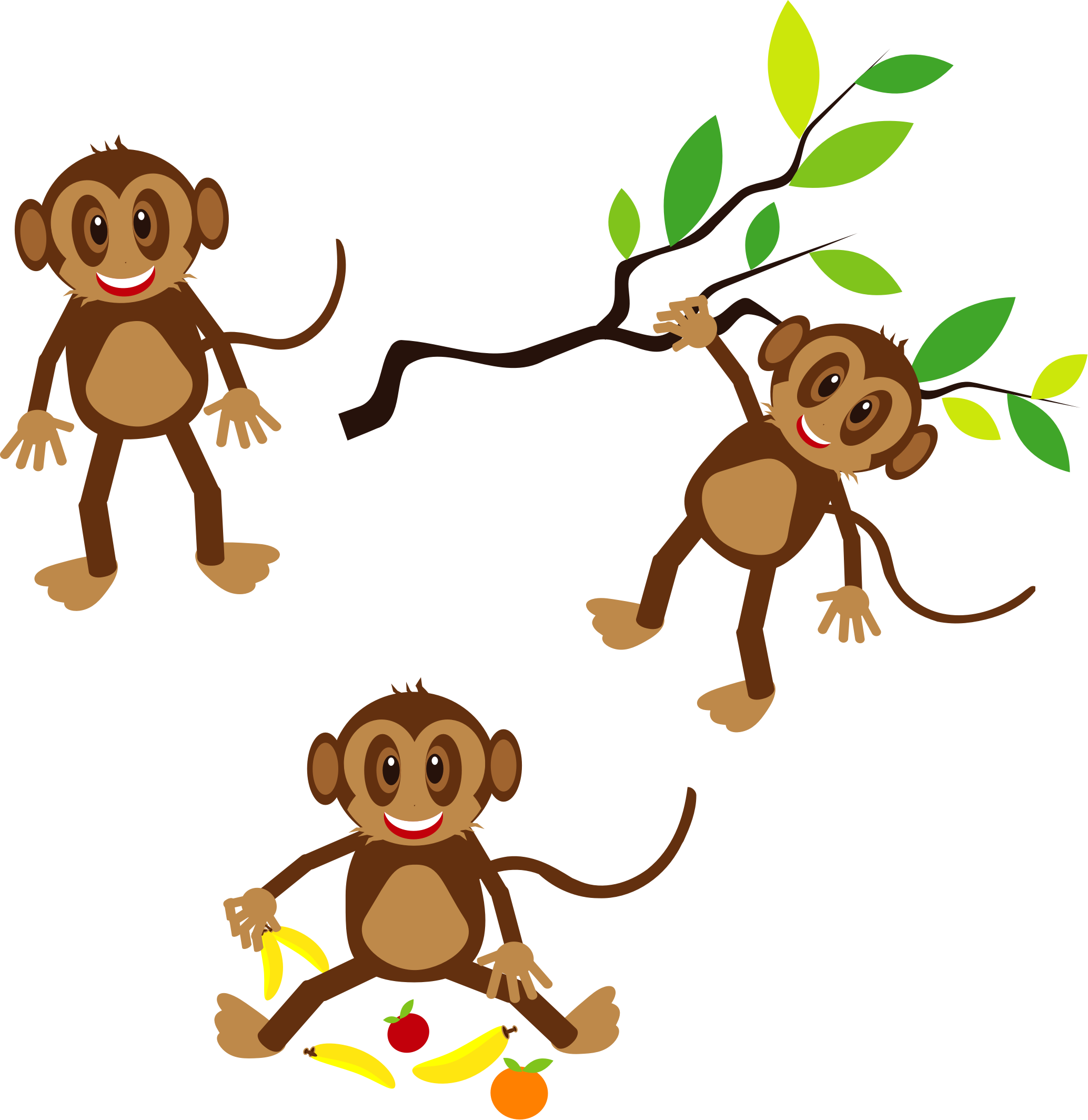 Clip Art Three Monkeys In A Coconut Tree Png Clipart My Xxx Hot Girl