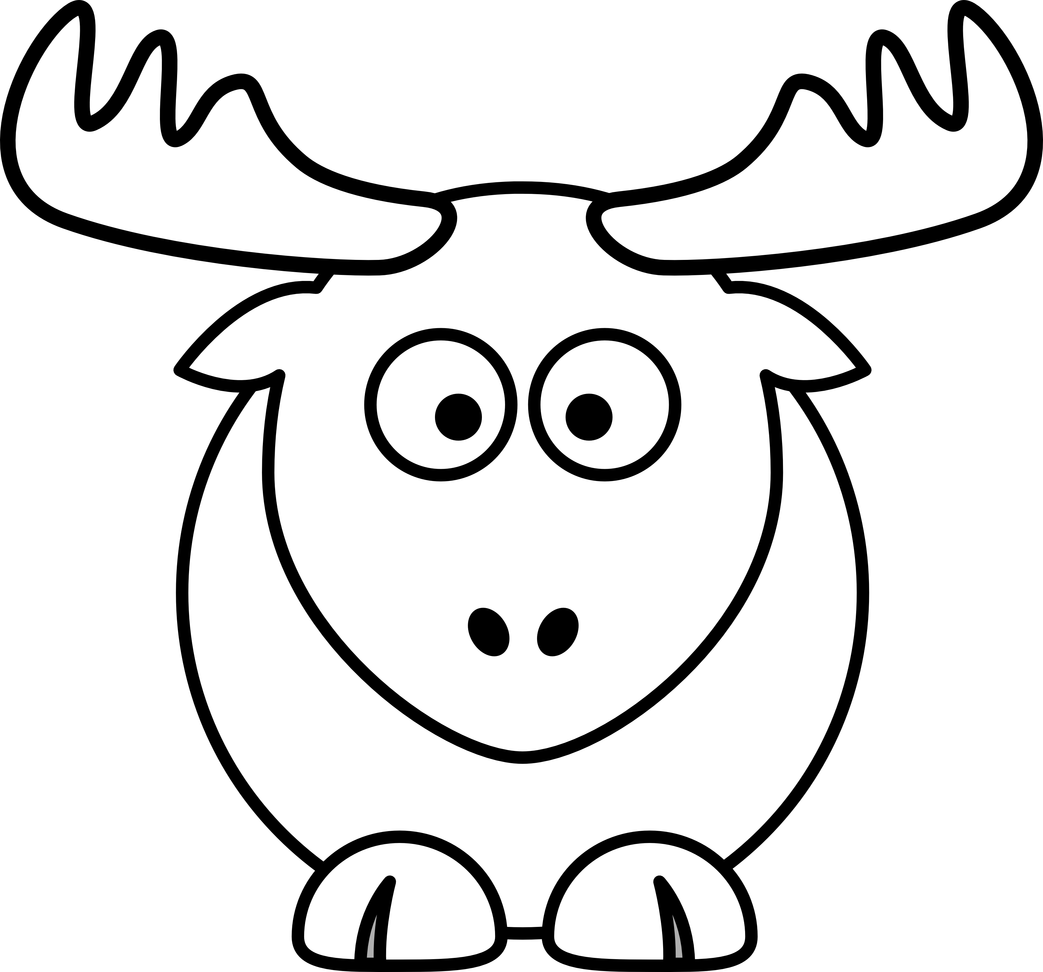 Moose Clipart Black And White | Free download on ClipArtMag