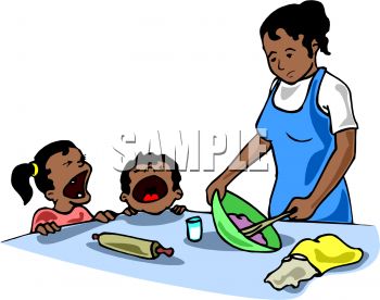 Mother Cooking Clipart