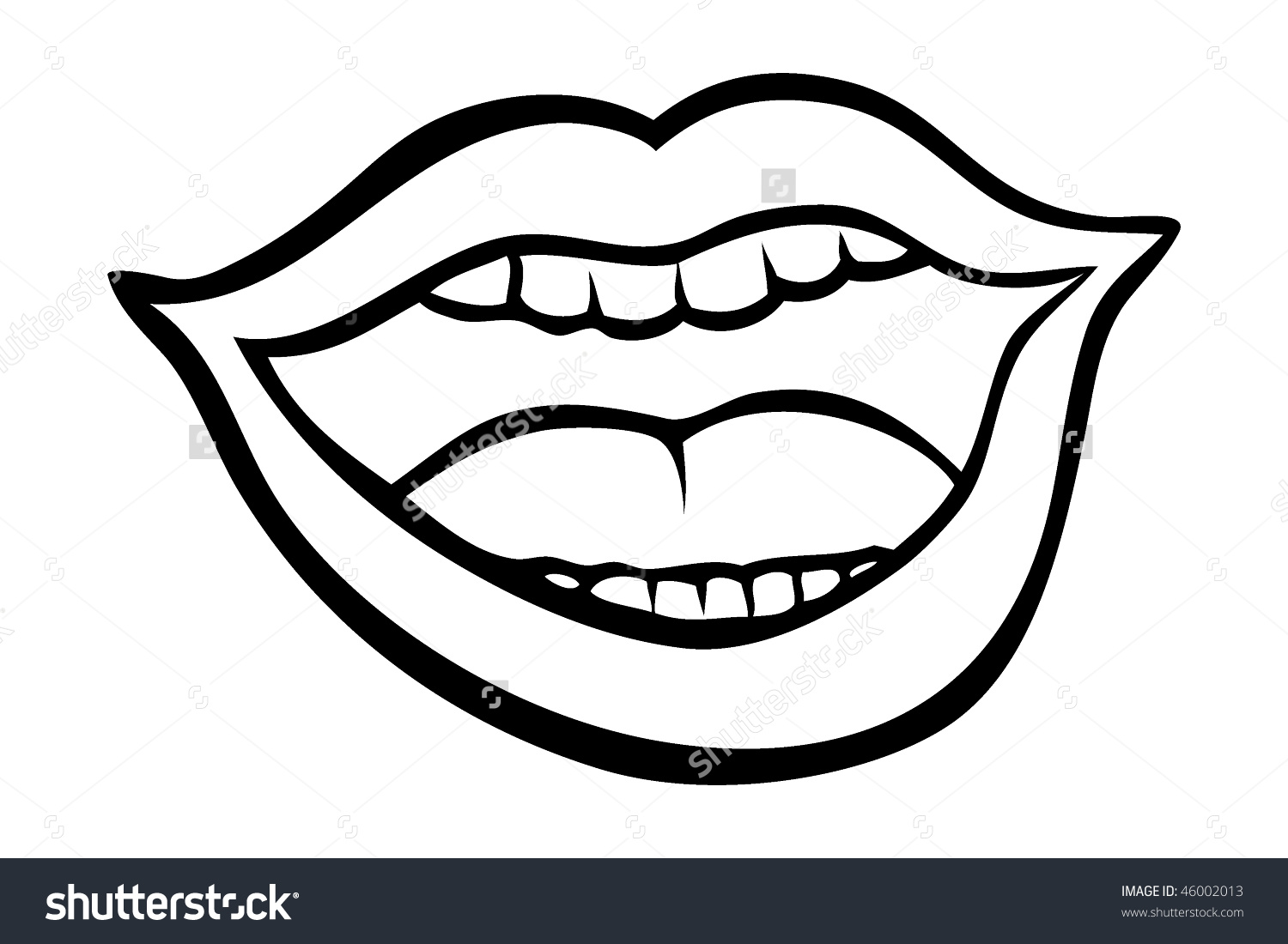 Mouth Clipart Black And White | Free download on ClipArtMag