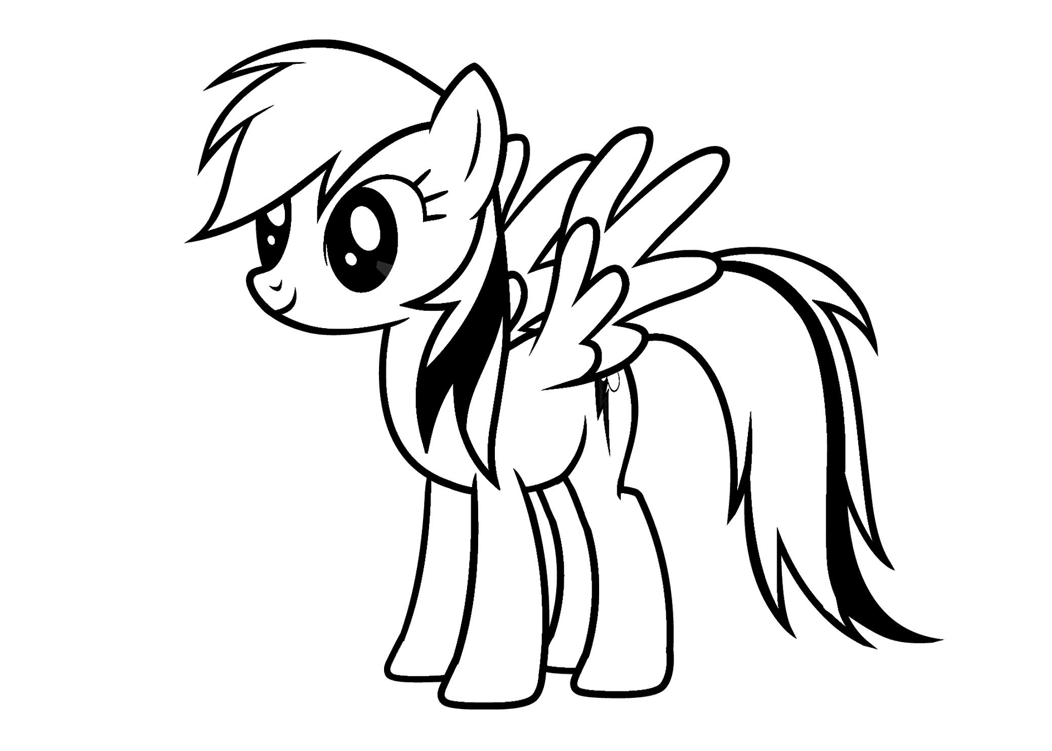 My Little Pony Rainbow Dash Coloring Pages Free download on ClipArtMag