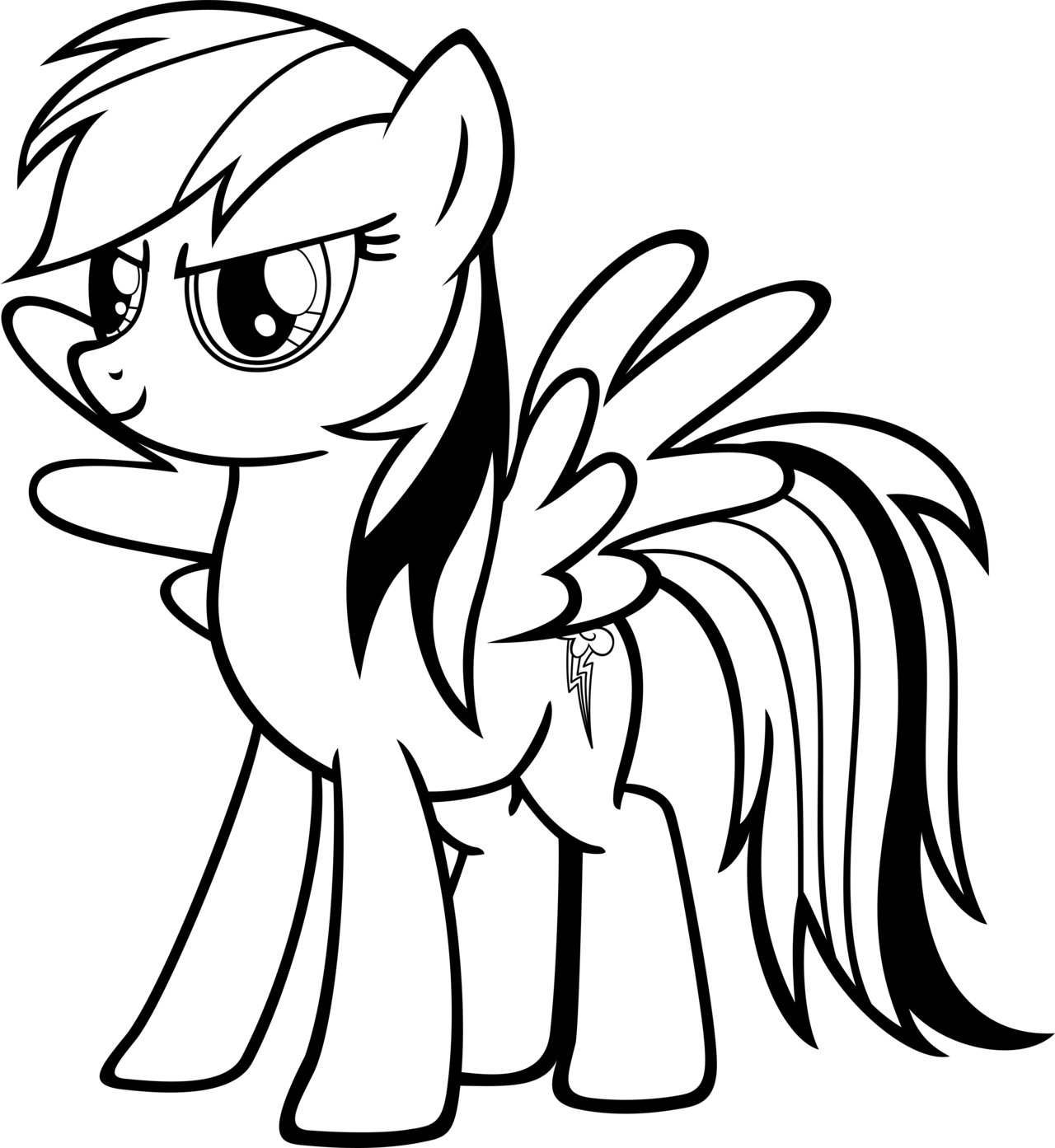 My Little Pony Rainbow Dash Coloring Pages | Free download on ClipArtMag