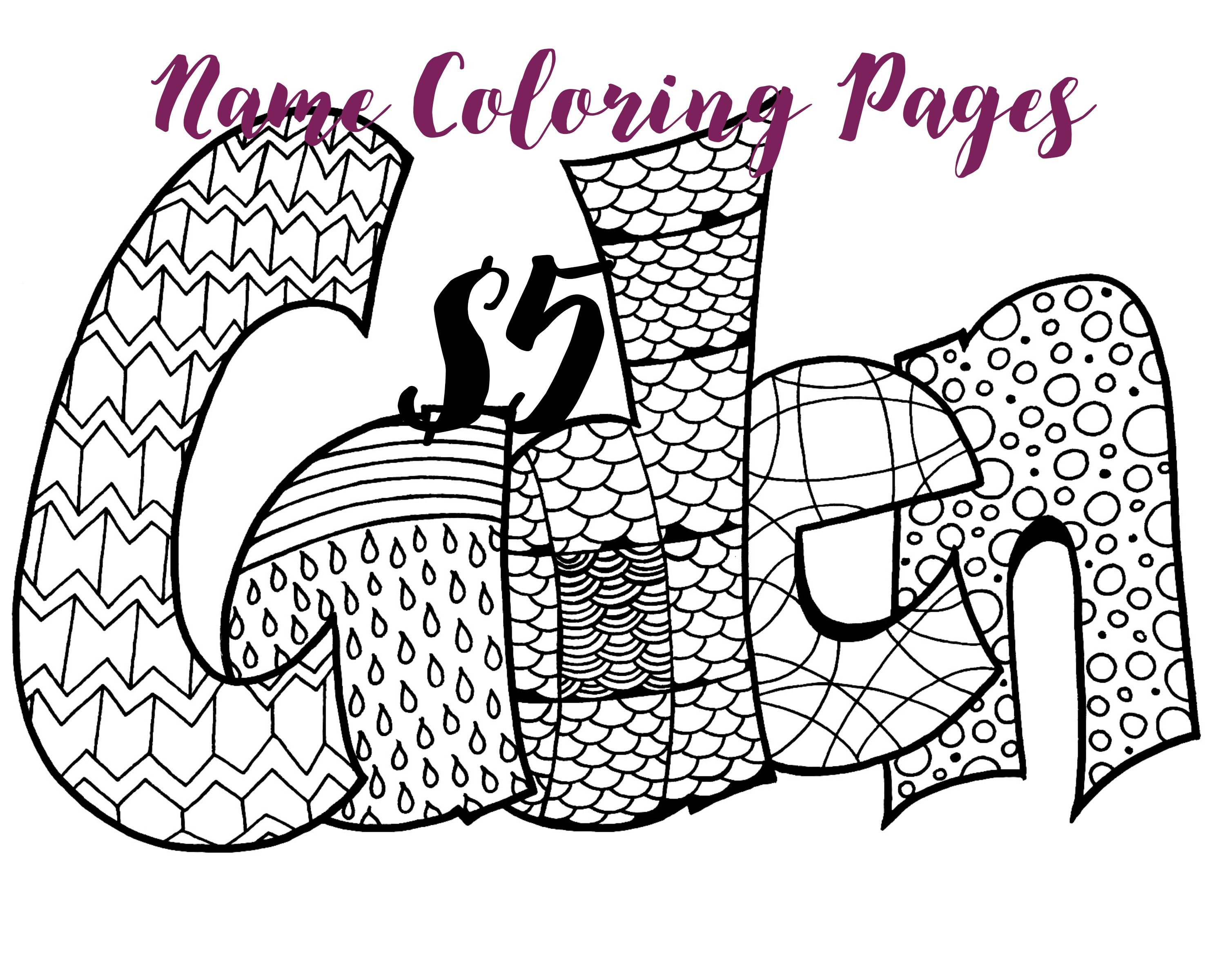 Name Coloring Pages Free download on ClipArtMag