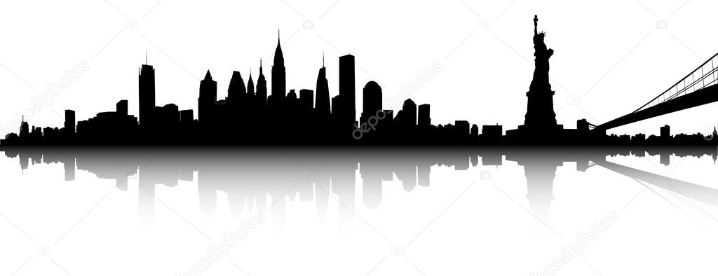new york city skyline outline  free download on clipartmag
