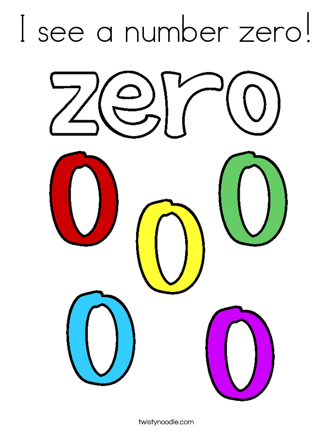 Number 0 Coloring Page Free Download On ClipArtMag