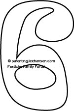 Number 6 Coloring Page | Free download on ClipArtMag