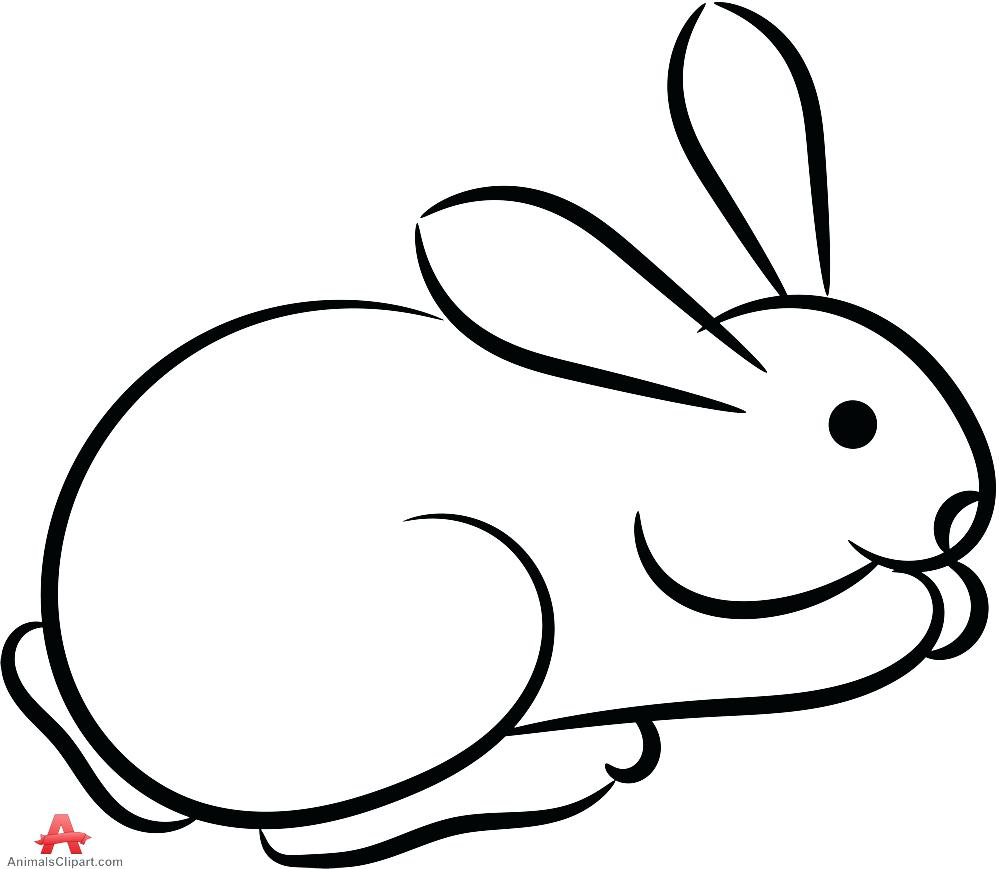Outline Of A Bunny | Free download on ClipArtMag