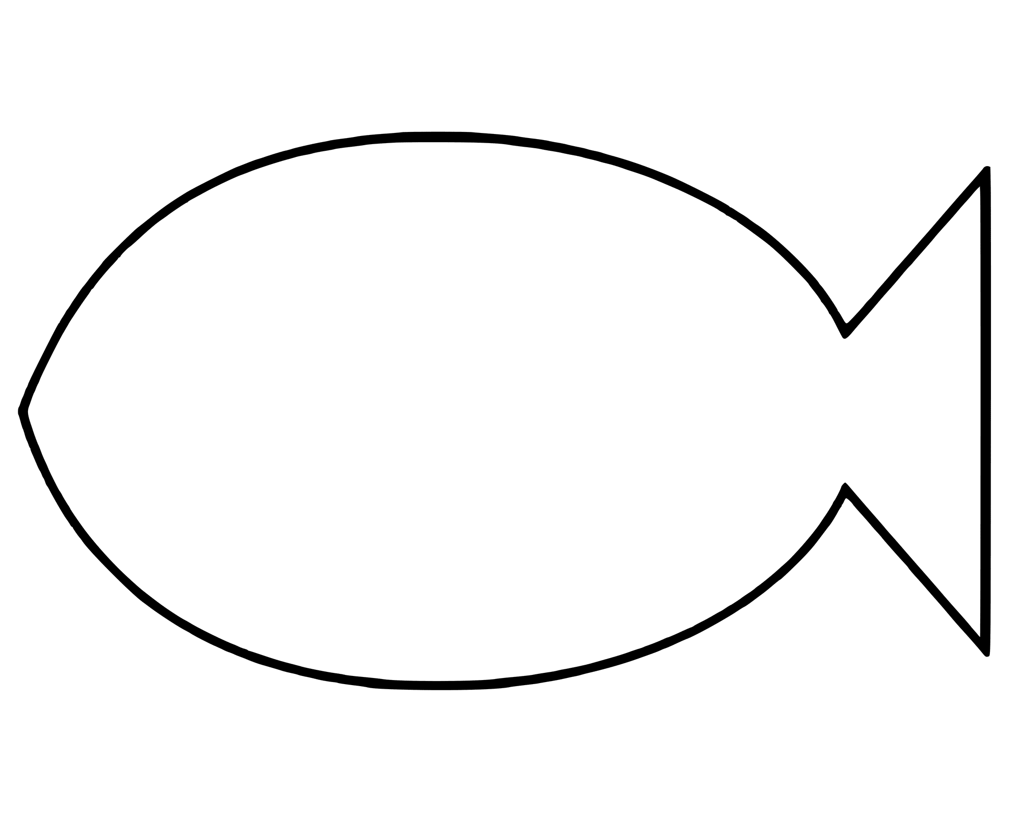 Outline Of A Fish Free download on ClipArtMag
